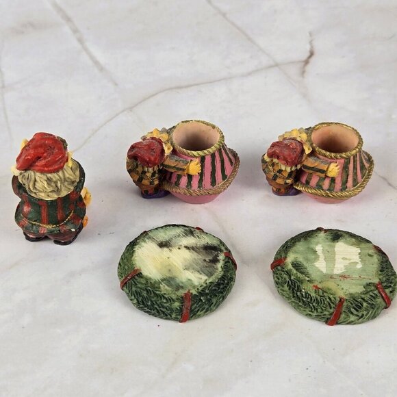 Resin Miniature Christmas Themed Tea Set Santa and Elves Lots of Details - Picture 8 of 9